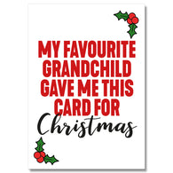 Favourite Grandchild Christmas Card